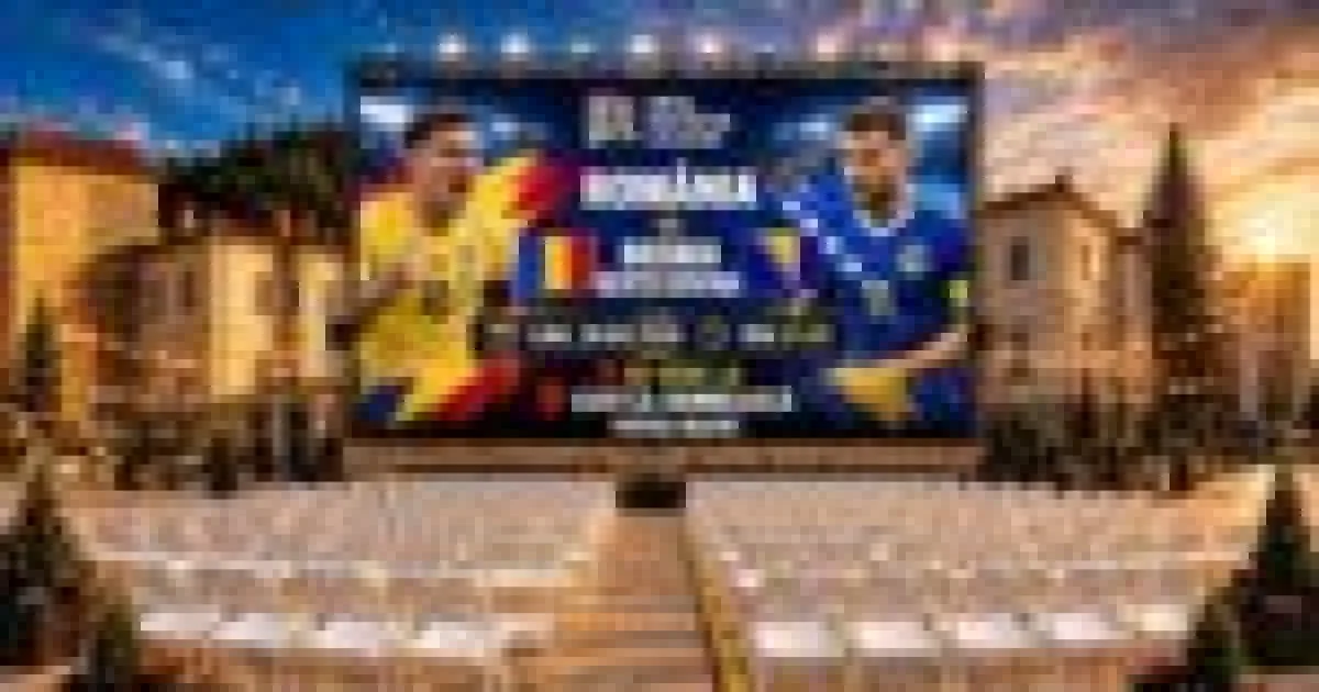 România - Bosnia, LIVE pe ecran uriaș la Curtea Domnească din Piatra-Neamț